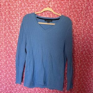 Blue V-Neck Sweater